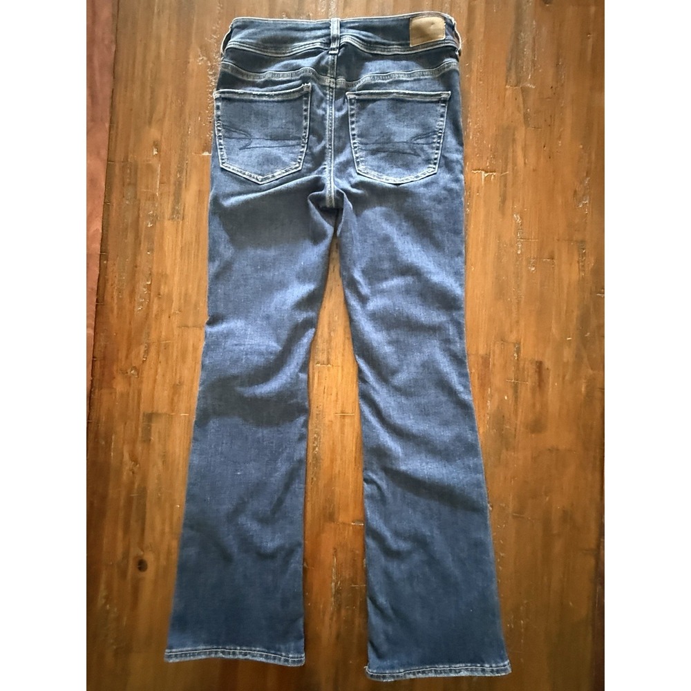 American Eagle Kick Boot Jeans Womens 4 Short Y2K Flare Stretch Denim - Picture 8 of 8